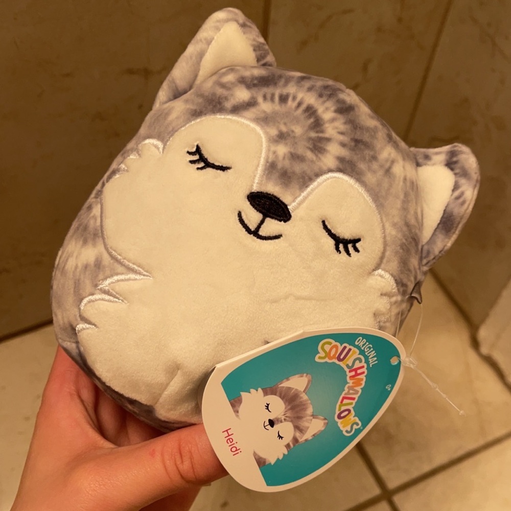 Tie dye squishmallows wolf